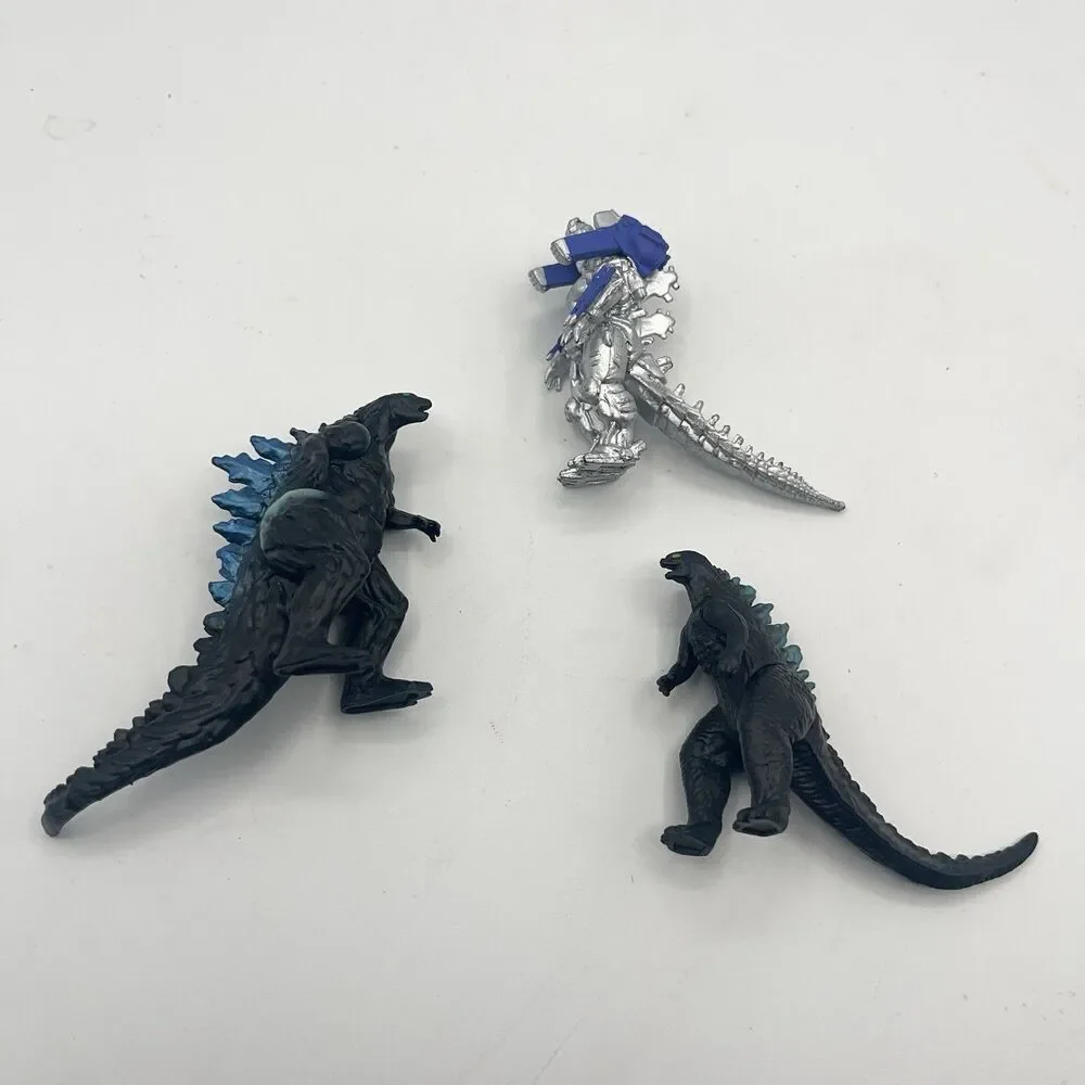 Godzilla Lot Of 3 Mini Figures 2-3”